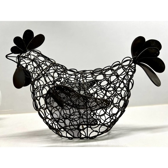 Vintage Metal Chicken Napkin Holders, Wire Chicken Decoration - Picture 2 of 3
